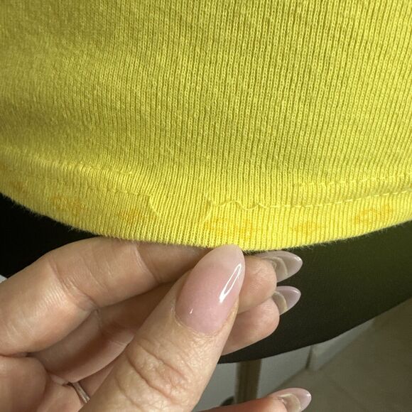 Vintage Y2K Yellow Ombre Tank Top S 2000s Cotton Ditsy Floral Fairy Whimsical - Picture 8 of 10